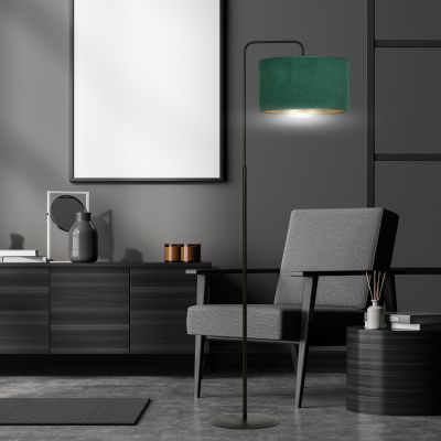 Lampa stojąca 1x15 W czarna-zielona-złota 1051LP1 Emibig Hilde