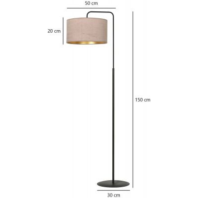 Lampa stojąca 1x15 W czarna-różowa-złota 1053LP1 Emibig Hilde