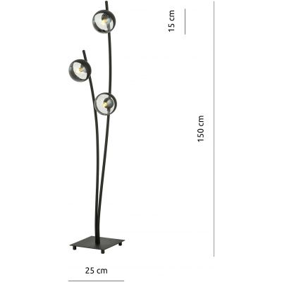 Lampa stojąca 3x10 W czarna-zielona 1101LP3 Emibig Hunter Stripe