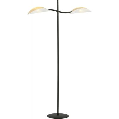 Lampa stojąca 2x10 W biała-czarna-złota 1107LP2 Emibig Lotus