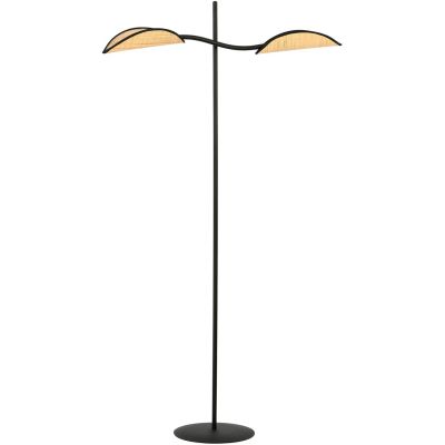 Lampa stojąca 2x10 W czarna-brązowa 1108LP2 Emibig Lotus