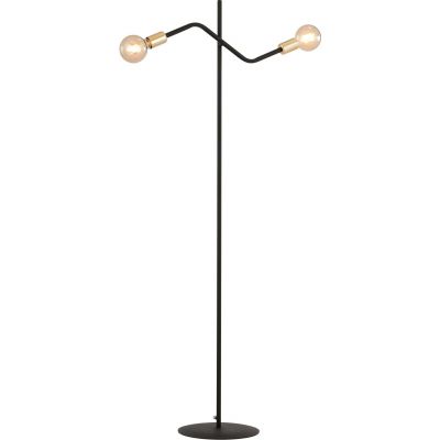 Lampa stojąca 2x15 W czarna-złota 1125LP2 Emibig Bolt