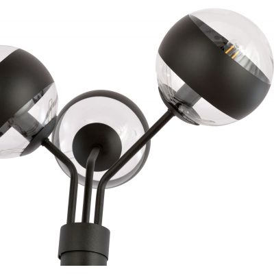 Lampa stojąca 3x10 W czarna-przezroczysta 1139LP3 Emibig Nova Stripe