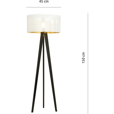 Lampa stojąca 1x15 W biała-czarna-złota 1147LP1 Emibig Aston