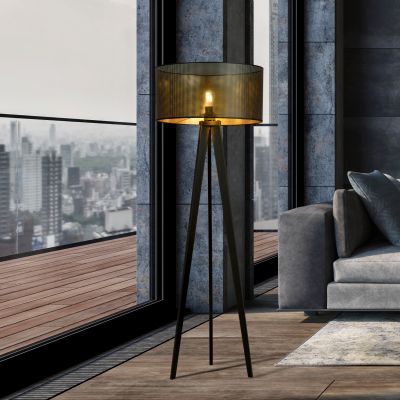 Lampa stojąca 1x15 W czarna-złota 1148LP1 Emibig Aston