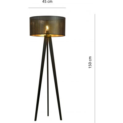Lampa stojąca 1x15 W czarna-złota 1148LP1 Emibig Aston