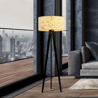 Lampa stojąca 1x15 W biała-czarna-beżowa 1150LP3 Emibig Aston