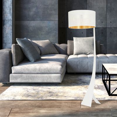 Lampa stojąca 1x15 W biała-złota 1155LP1 Emibig Estrella