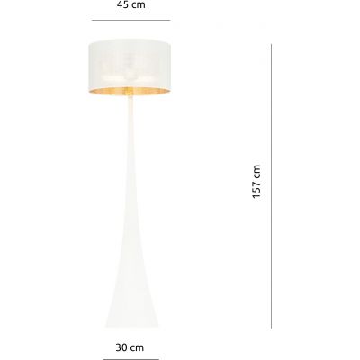 Lampa stojąca 1x15 W biała-złota 1155LP1 Emibig Estrella