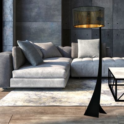 Lampa stojąca 1x15 W czarna-złota 1156LP1 Emibig Estrella