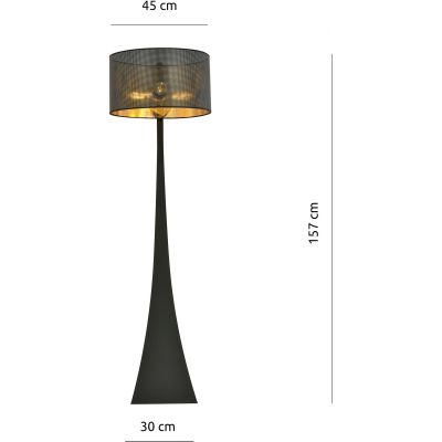 Lampa stojąca 1x15 W czarna-złota 1156LP1 Emibig Estrella