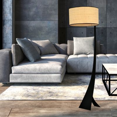 Lampa stojąca 1x15 W czarna-beżowa 1157LP1 Emibig Estrella