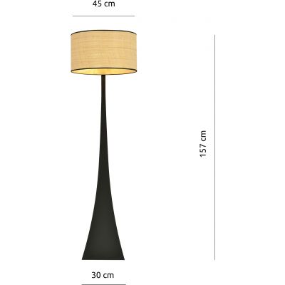 Lampa stojąca 1x15 W czarna-beżowa 1157LP1 Emibig Estrella