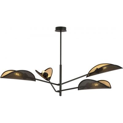 Lampa podsufitowa 4x10 W czarna-złota 11584 Emibig Vene