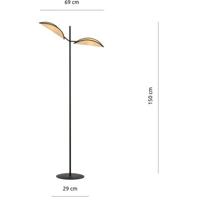 Lampa stojąca 2x10 W czarna-beżowa 1160LP2 Emibig Vene