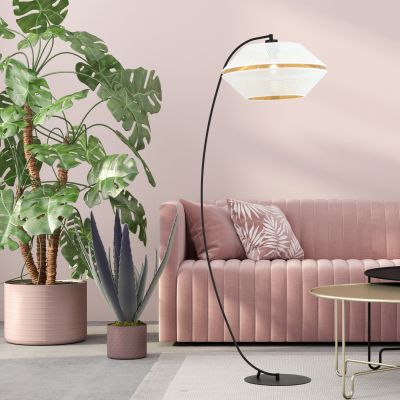 Lampa stojąca 1x15 W biała-czarna-złota 1184LP Emibig Malia