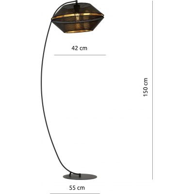 Lampa stojąca 1x15 W czarna-złota 1185LP Emibig Malia