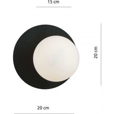 Kinkiet 1x10 W biały-czarny 1187K1 Emibig Oslo K1
