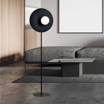 Lampa stojąca 1x10 W biała-czarna 1187LP Emibig Oslo