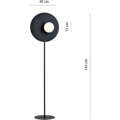 Lampa stojąca 1x10 W biała-czarna 1187LP Emibig Oslo
