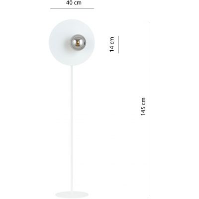 Lampa stojąca 1x10 W biała-grafitowa 1188LP Emibig Oslo