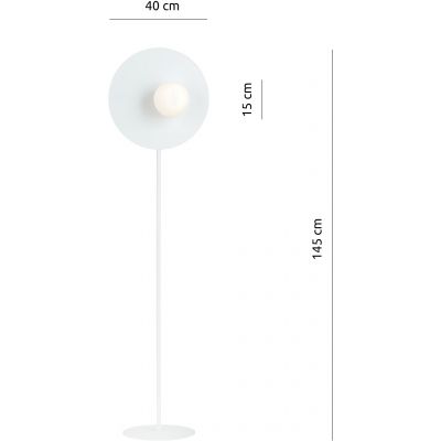 Lampa stojąca 1x10 W biała 1189LP Emibig Oslo