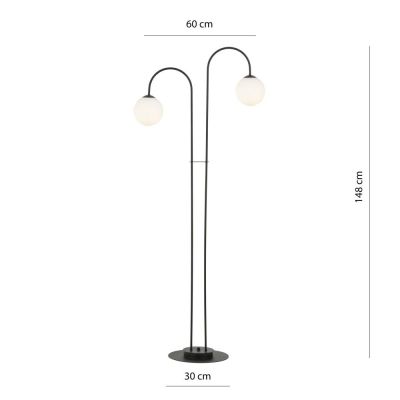 Lampa stojąca czarna 1288LP2 Emibig Archi