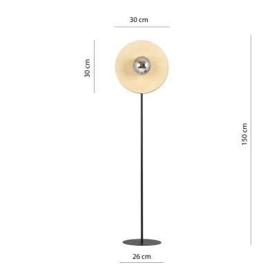 Lampa stojąca 1x10 W czarna 1302LP1 Emibig Soho