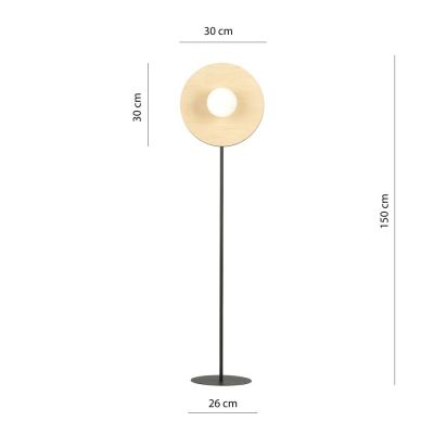 Lampa stojąca 1x10 W czarna 1303LP1 Emibig Soho