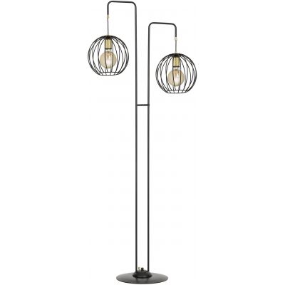Lampa stojąca 2x15 W czarna-złota 144LP2 Emibig Albio