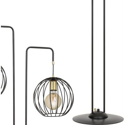 Lampa stojąca 2x15 W czarna-złota 144LP2 Emibig Albio