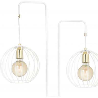 Lampa stojąca 2x15 W biała-złota 145LP2 Emibig Albio