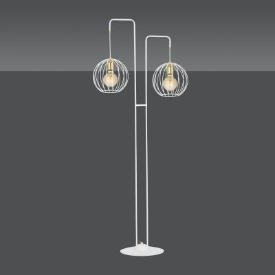 Lampa stojąca 2x15 W biała-złota 145LP2 Emibig Albio