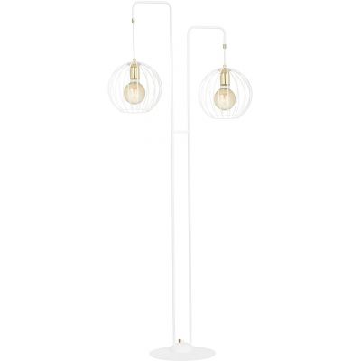 Lampa stojąca 2x15 W biała-złota 145LP2 Emibig Albio