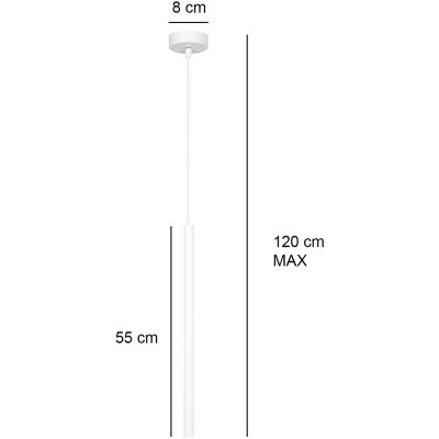 Lampa wisząca 1x8 W czarna 5521 Emibig Selter