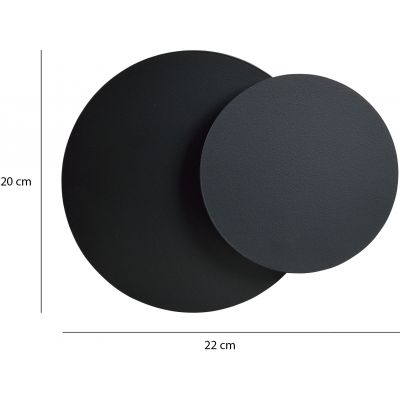 Kinkiet 1x8 W czarny 9722 Emibig Circle