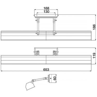 Kinkiet 4x40 W mosiądz CHAWTONPLLAB Elstead Lighting Chawton