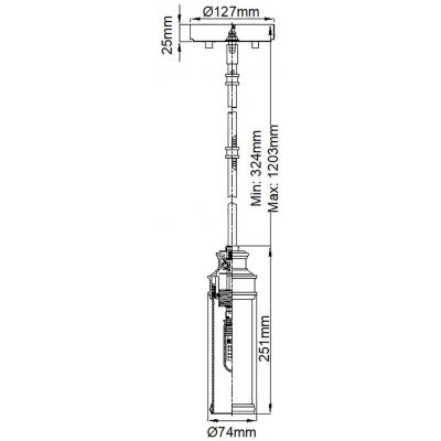 Lampa wisząca 1x3 W chrom FEPAYNEMPBATH Elstead Lighting Payne