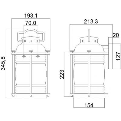 Kinkiet 1x60 W brązowy KLASHLANDBAY2MBU Elstead Lighting Ashland Bay