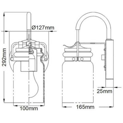 Kinkiet 1x60 W brązowy KLBRINLEY1OZ Elstead Lighting Brinley