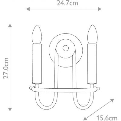 Kinkiet 2x40 W czarny KLCAPITOLHILL2BLK Elstead Lighting Capitol Hill