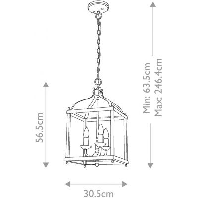 Lampa wisząca 3x60 W brązowa KLLARKINPMOZ Elstead Lighting Larkin
