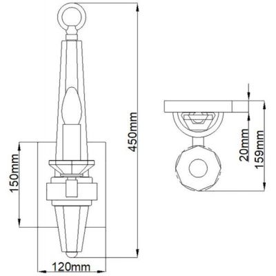 Kinkiet 1x60 W nikiel QNASCHER1 Quintiesse Ascher