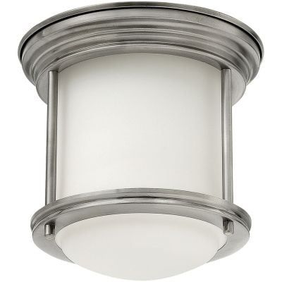 Lampa podsufitowa 1x60 W szkło opalizowane-nikiel QNHADRIANMINIFANOPAL Quintiesse Hadrian