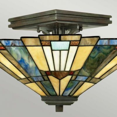 Lampa podsufitowa 2x60 W brązowa QZINGLENOOKSF Elstead Lighting Inglenook