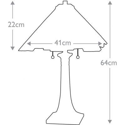 Lampa stołowa 2x60 W brązowa QZINGLENOOKTL Elstead Lighting Inglenook