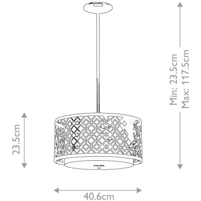 Lampa wisząca 2x60 W złota ZIGGY2PMLG Elstead Lighting Ziggy