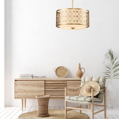 Lampa wisząca 2x60 W złota ZIGGY2PMLG Elstead Lighting Ziggy
