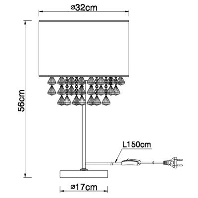 Lampa stołowa 15188T3 Globo Lighting Amy I