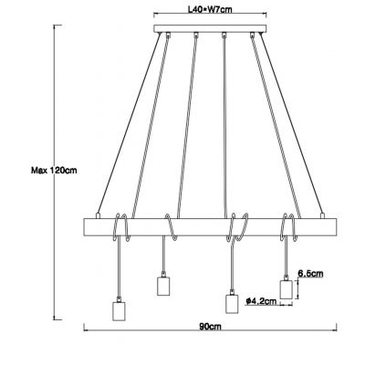 Lampa wisząca 154394 Globo Lighting Auston
